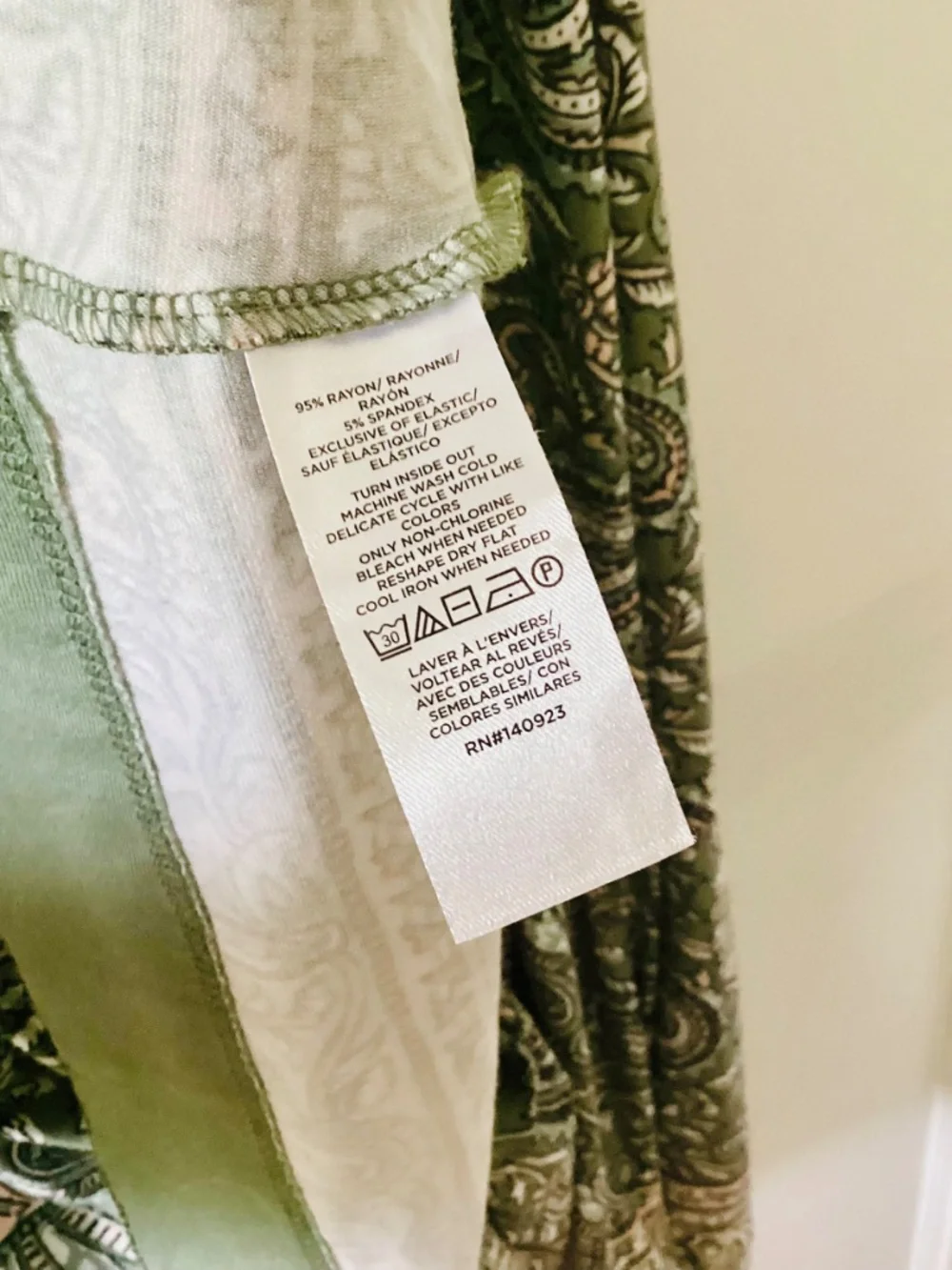 Loft Sleeveless Tiered Dress Size S Green Paisley Medallion Knit Relaxed Summer